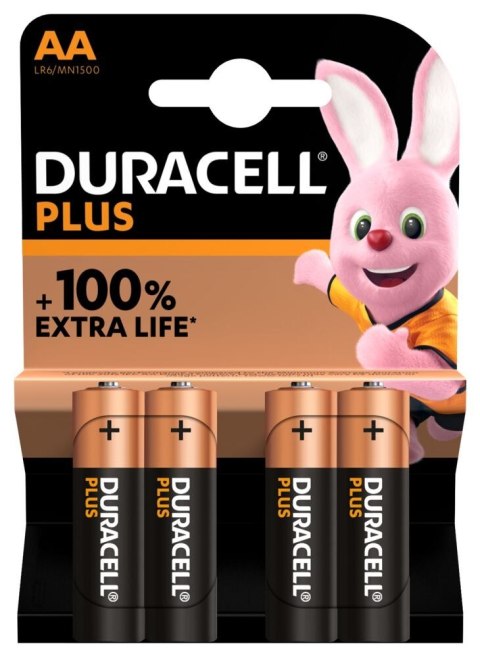 Duracell Plus MN1500 AA, Alkaline, 4 pc(s)