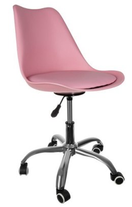 Fotel biurowy obrotowy- różowy