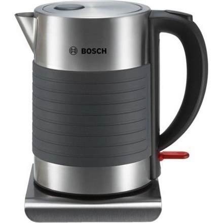 Bosch TWK7S05 Standard kettle, Stainless steel/Plastic, Grey, 2200 W, 360° rotational base, 1.7 L