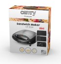 Camry CR 3024 Black/Silver, Sandwich maker, 730 W, Number of plates 3, Number of sandwiches 2