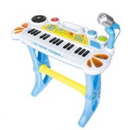 Organy - keyboard z krzesełkiem - niebieskie