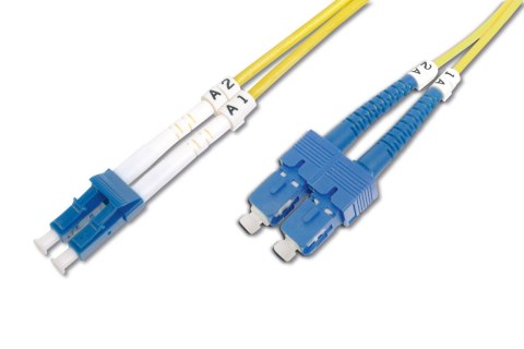 Digitus Patch Cord FO, Duplex, LC to SC SM OS2 09/125 µ, 1 m