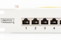 Digitus Patch Panel DN-91624S White, 48.2 x 4.4 x 10.9 cm, Category: CAT 6; Ports: 24 x RJ45; Retention strength: 7.7 kg; Insert