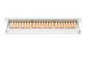 Digitus Patch Panel DN-91624S White, 48.2 x 4.4 x 10.9 cm, Category: CAT 6; Ports: 24 x RJ45; Retention strength: 7.7 kg; Insert