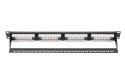 Digitus Patch Panel DN-91624U Black, 48.2 x 4.4 x 10.9 cm, Category: CAT 6; Ports: 24 x RJ45; Retention strength: 7.7 kg; Insert