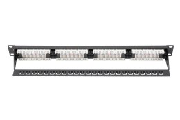 Digitus Patch Panel DN-91624U Black, 48.2 x 4.4 x 10.9 cm, Category: CAT 6; Ports: 24 x RJ45; Retention strength: 7.7 kg; Insert