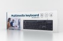 Gembird Multimedia keyboard with phone stand KB-UM-108	 USB Keyboard, Wired, US, Black