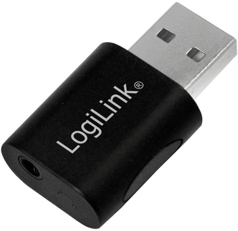 Logilink UA0299 USB 2.0 Adapter Black, Audio, USB-A/M to 3.5mm 4-Pin/F