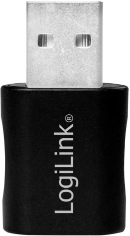 Logilink UA0299 USB 2.0 Adapter Black, Audio, USB-A/M to 3.5mm 4-Pin/F