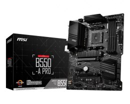 MSI B550-A PRO Processor family AMD, Processor socket AM4, DDR4 DIMM, Memory slots 4, Supported hard disk drive interfaces 	SATA