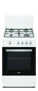 Simfer Cooker 4401SGRBB Hob type Gas, Oven type Gas, White, Width 50 cm, 49 L, Depth 55 cm, A+