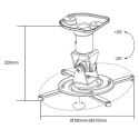 Logilink BP0003 Projector mount, ceiling, universal, 220 mm, white