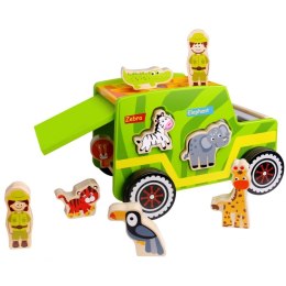 TOOKY TOY DREWNIANY JEEP SAFARI SORTER SAMOCHÓD