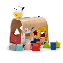 TOOKY TOY DREWNIANY SORTER KSZTAŁTÓW KRÓWKA KLOCKI