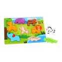 TOOKY TOY Grube Puzzle 3D Zwierzęta Dopasuj Kształty Układanka