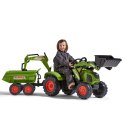 FALK TRAKTOR CLAAS NA PEDAŁY + PRZYCZEPA + ŁYŻKA