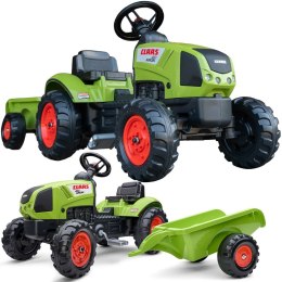 FALK TRAKTOR CLAAS NA PEDAŁY Z PRZYCZEPĄ + KLAKSON