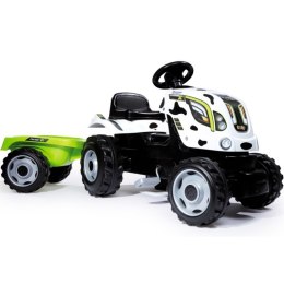 SMOBY TRAKTOR NA PEDAŁY Z PRZYCZEPKĄ KRÓWKA