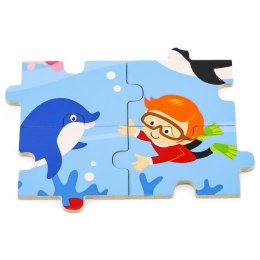 VIGA Drewniane Puzzle Ocean 16 elementów