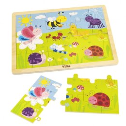 VIGA Drewniane Puzzle Park 24 Elementy