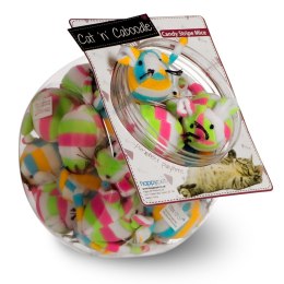 HappyPet Candy Stripe Mice 32JAR - myszka z kocimiętką dla kota słoik 32 sztuki