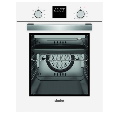 Simfer Oven 4207BERBB 47 L, White, Easy to clean, Pop-up knobs, Width 45 cm, Built in