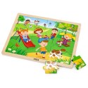 VIGA Drewniane Puzzle Plac Zabaw 24 Elementy