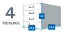 Pudełko kartonowe 4 szuflady pionowe SAWANNA NOSOROŻEC