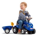 FALK TRAKTOREK BABY NEW HOLLAND Z PRZYCZEPKĄ AKC.