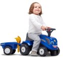 FALK TRAKTOREK BABY NEW HOLLAND Z PRZYCZEPKĄ AKC.