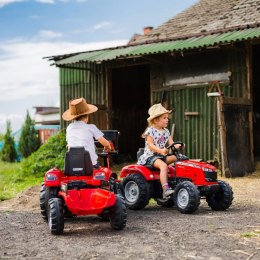 FALK TRAKTOR MASSEY FERGUSON NA PEDAŁY Z PRZYCZEPĄ