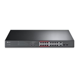 TP-LINK Switch TL-SL1218MP Unmanaged, Rack-mountable, 10/100 Mbps (RJ-45) ports quantity 16, 1 Gbps (RJ-45) ports quantity 2, Po