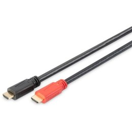 Digitus High Speed HDMI Cable with Signal Amplifier DB-330118-100-S Black/Red, HDMI to HDMI, 10 m