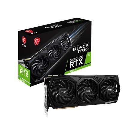 MSI GeForce RTX 3090 Ti BLACK TRIO 24G NVIDIA, 24 GB, GeForce RTX 3090 Ti, GDDR6X, PCI Express Gen 4, HDMI ports quantity 1, Mem