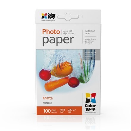 ColorWay PM2201004R Matte Photo Paper, White, 10 x 15 cm, 220 g/m²