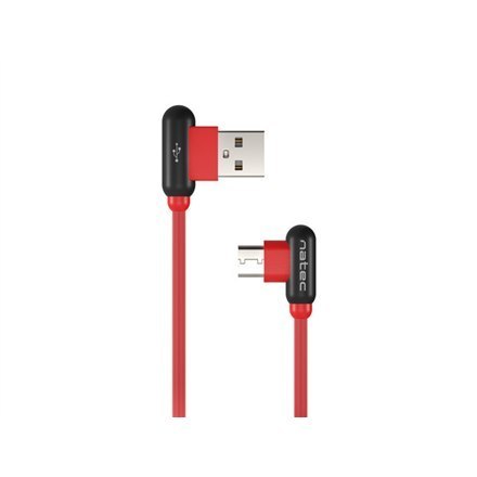 Natec Prati, Angled USB Type C to Type A Cable 1m, Red