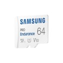 Samsung PRO Endurance MB-MJ64KA/EU 64 GB, MicroSD Memory Card, Flash memory class U1, V10, Class 10, SD adapter