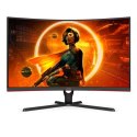 AOC Curved Monitor C32G3AE/BK 31.5 ", VA, FHD, 1920 x 1080, 16:9, 1 ms, 250 cd/m², Black, Headphone out (3.5mm), 165 Hz, HDMI po