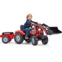 FALK Traktor Massey Ferguson Czerwony na Pedały z Przyczepką od 3 Lat