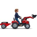 FALK Traktor Massey Ferguson Czerwony na Pedały z Przyczepką od 3 Lat