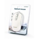 Gembird Optical USB mouse MUS-4B-06-WS White/Silver