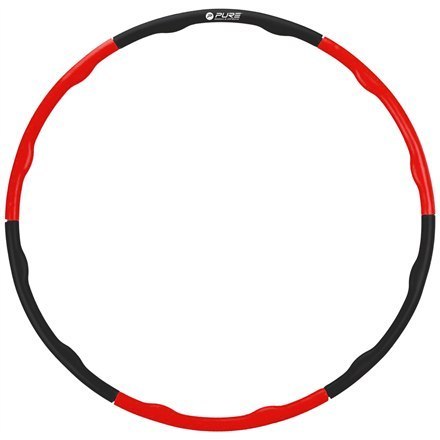 Pure2Improve Hula Hoop Black/Red, Foam, PP (Polypropylene)