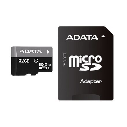 ADATA Premier UHS-I 32 GB, MicroSDHC, Flash memory class 10, Adapter