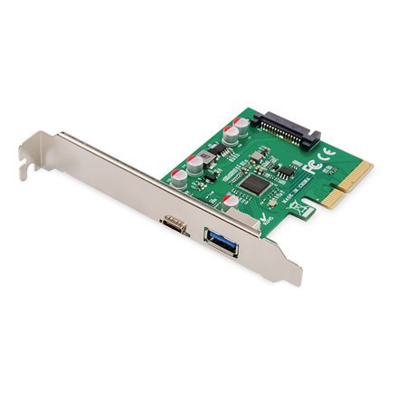 DIGITUS PCIe card, USB-C 3.1 Gen 2, 10Gpbs, USB-A 3.1