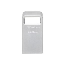 Kingston USB 3.2 Flash Drive DataTraveler micro 64 GB, USB 3.2, Silver