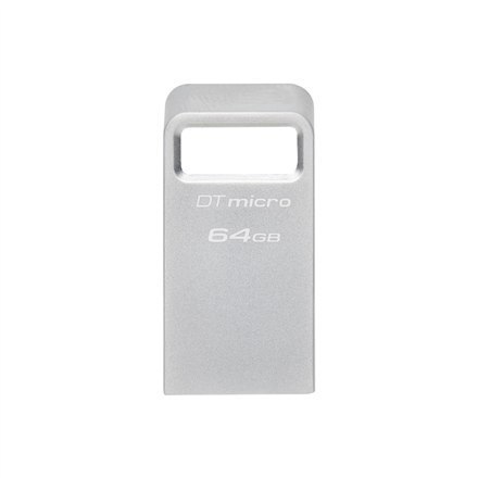 Kingston USB 3.2 Flash Drive DataTraveler micro 64 GB, USB 3.2, Silver