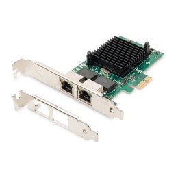 Digitus Gigabit Ethernet PCI Express Card, 2-port 32-bit, low profile bracket, Intel chipset DN-10132