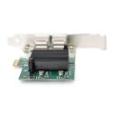 Digitus Gigabit Ethernet PCI Express Card, 2-port 32-bit, low profile bracket, Intel chipset DN-10132