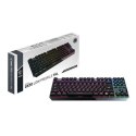 MSI VIGOR GK50 LOW PROFILE TKL Gaming keyboard, USB, RGB LED light, US, Wired, Black