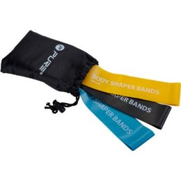 Pure2Improve Body Shaper Bands, Set of 3 Black, Blue and Yellow